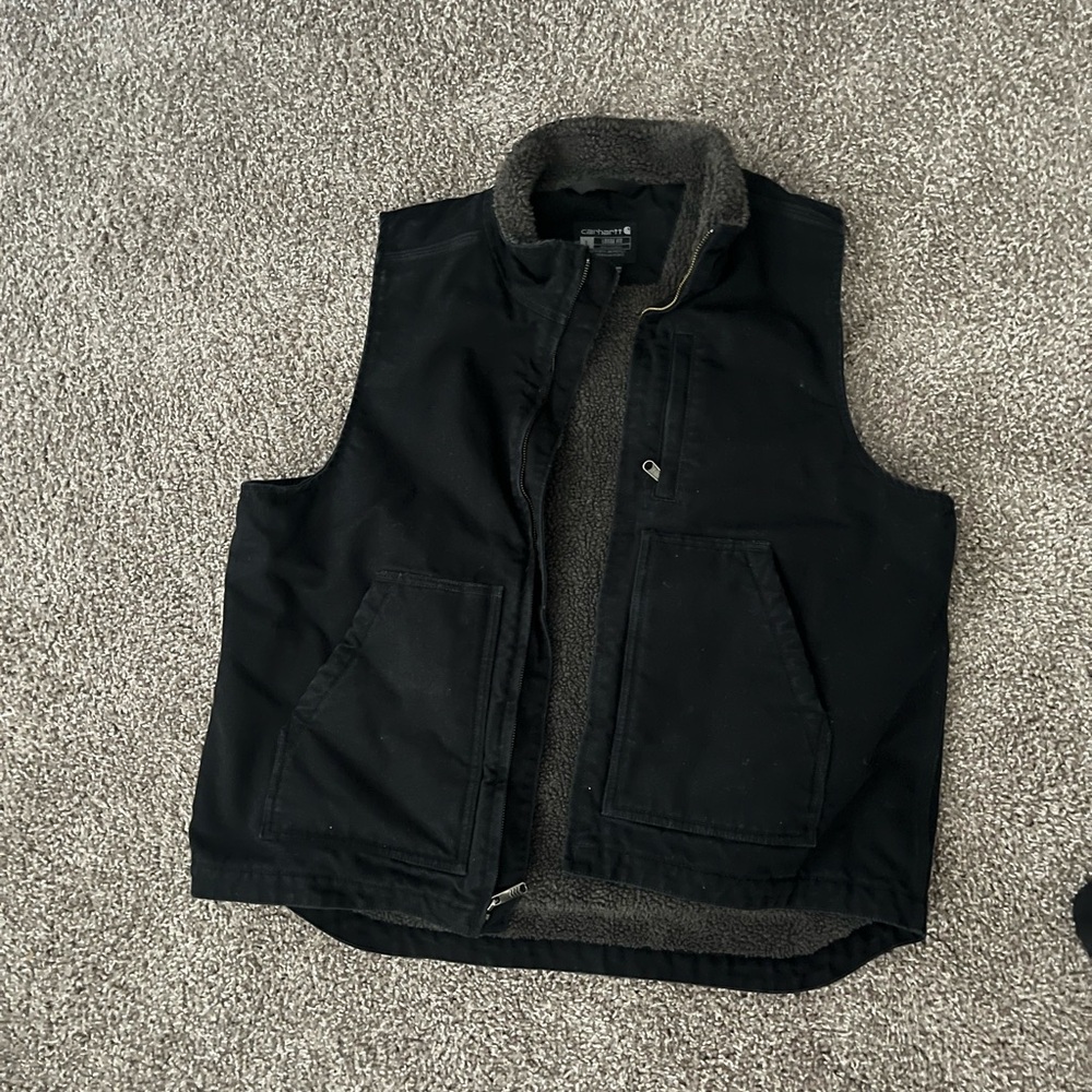 Carhartt Men's Black and Gray Vest
